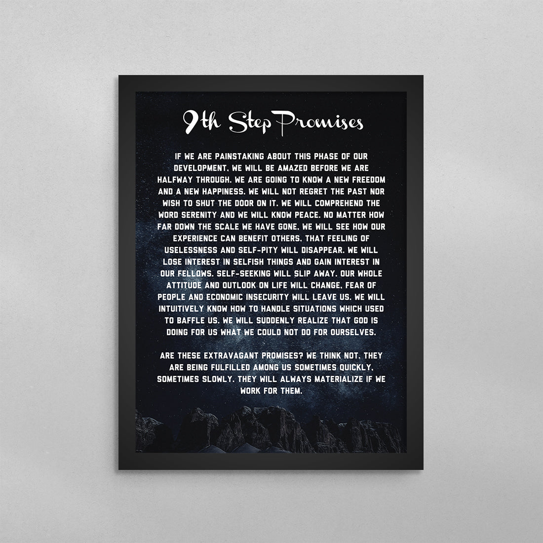 9th Step Promises Poster