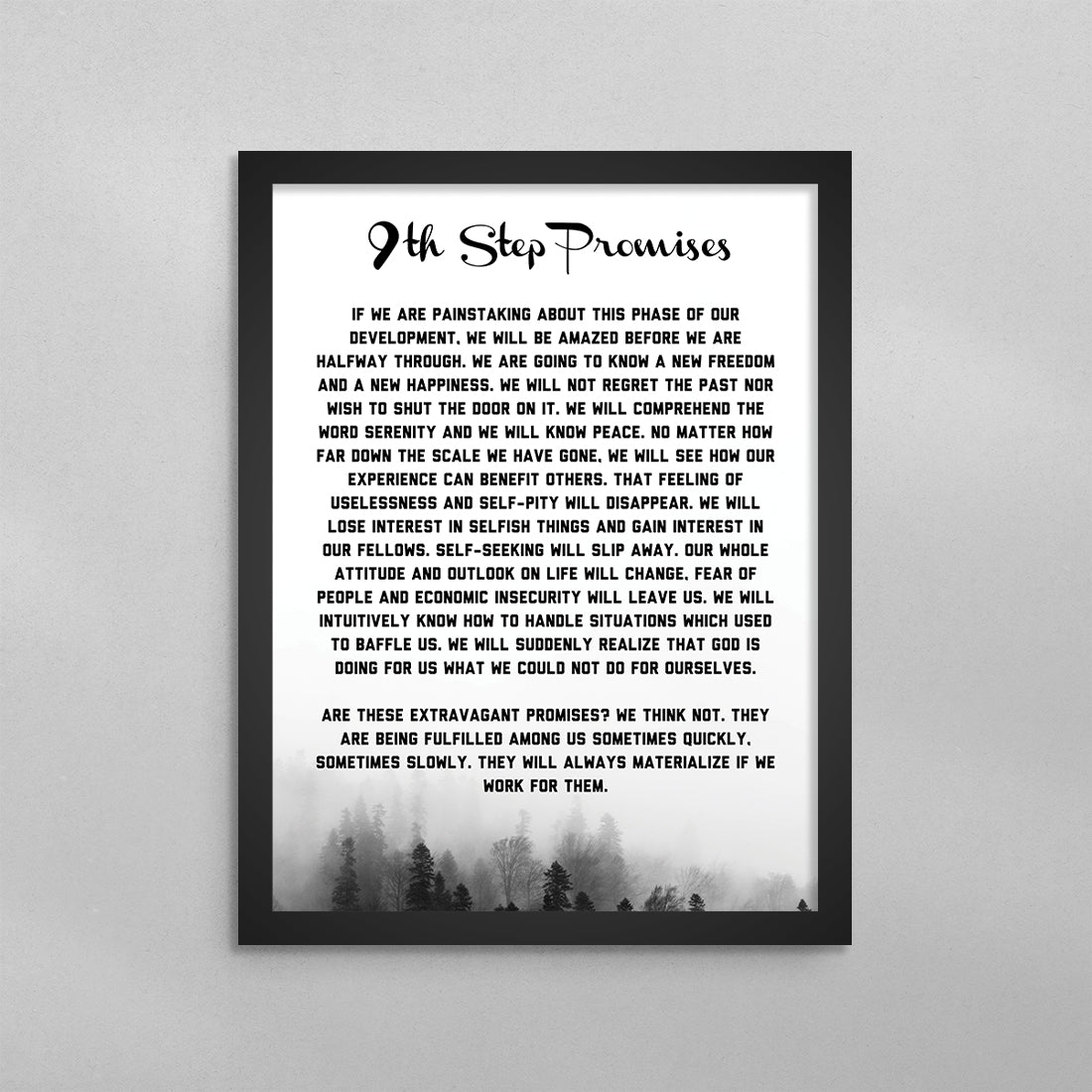 9th Step Promises Poster