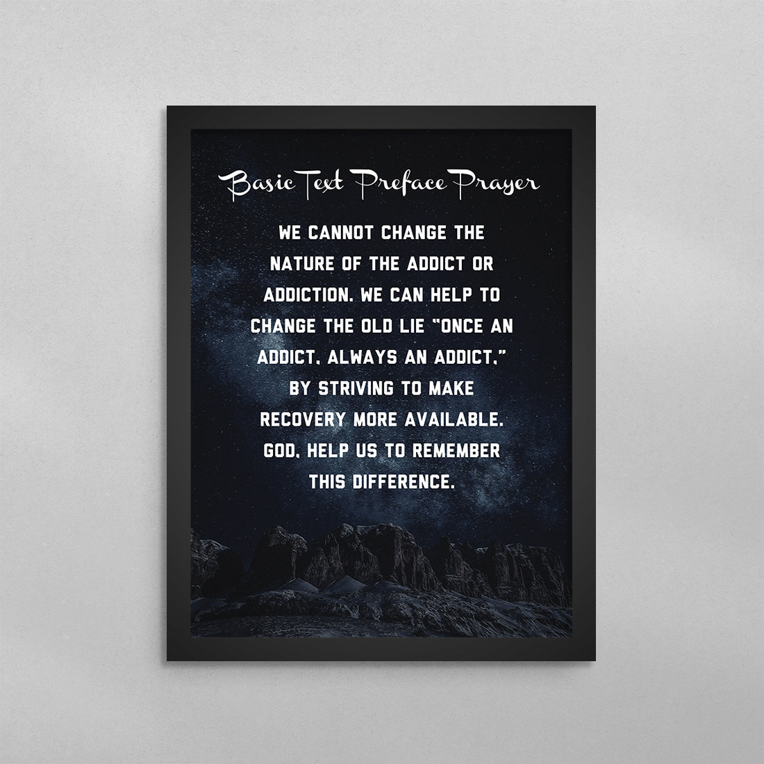 Basic Text Preface Prayer Poster
