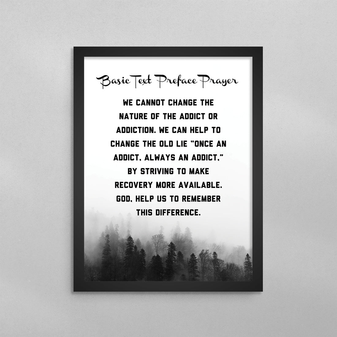 Basic Text Preface Prayer Poster