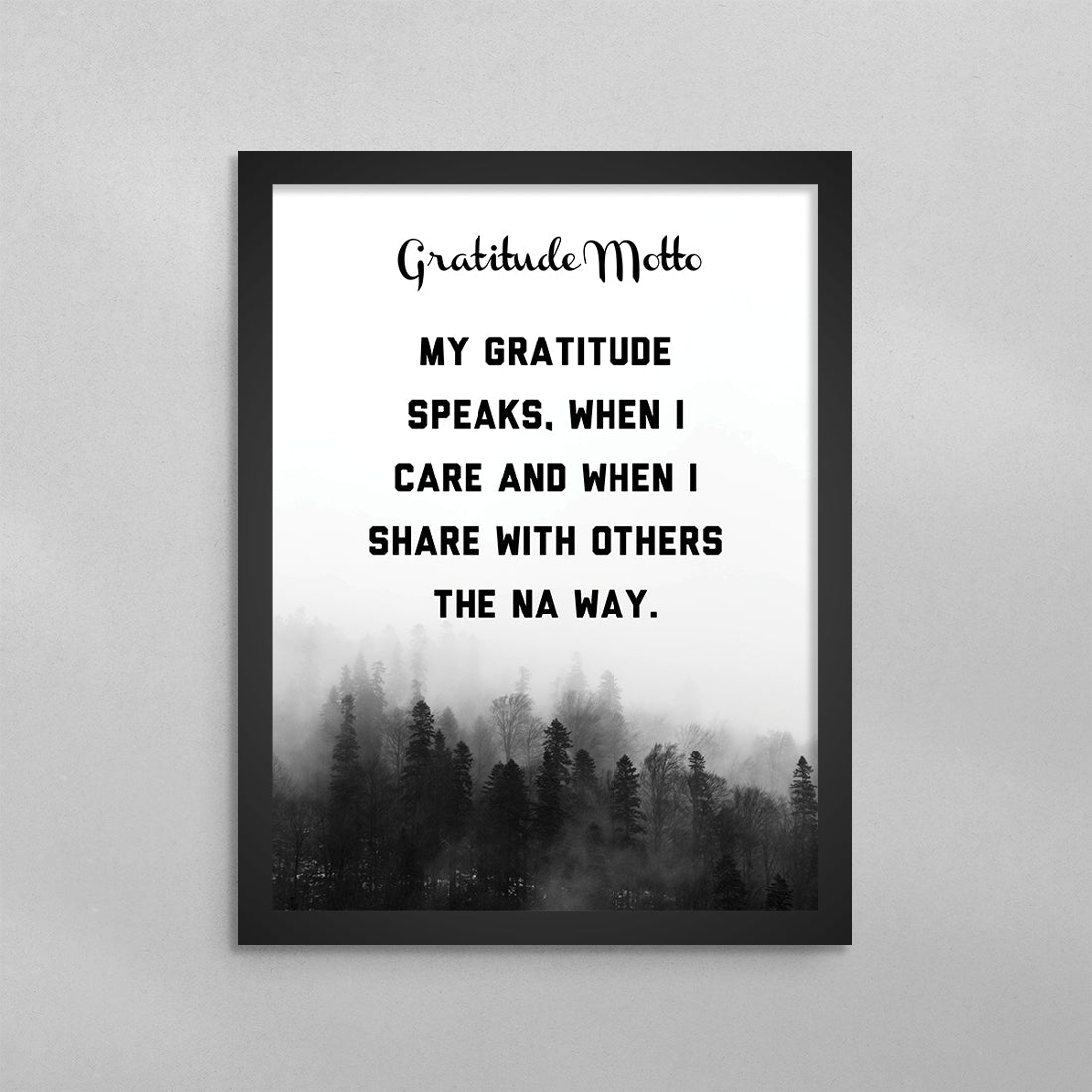 NA Gratitude Motto Poster