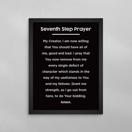 7th Step Prayer Minimal Poster