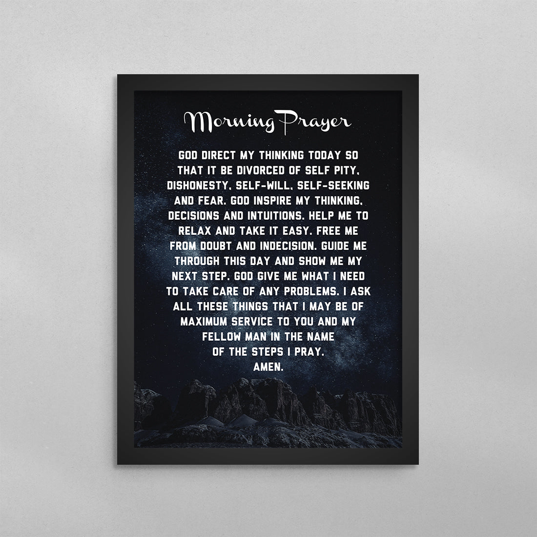 AA Morning Prayer Poster