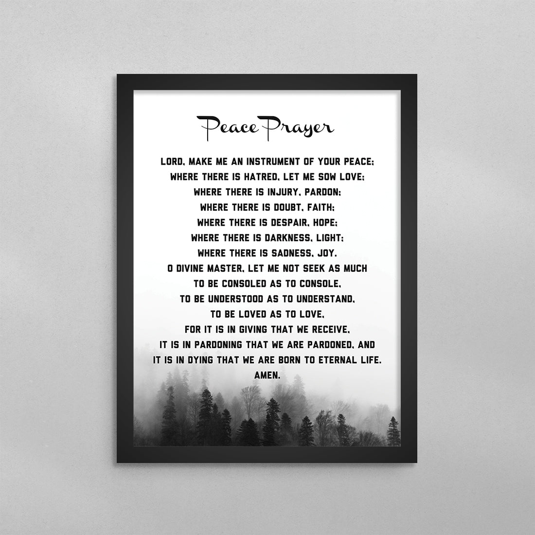 Peace Prayer Poster