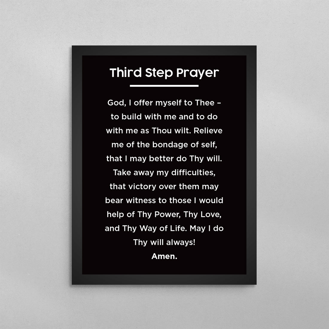 3rd Step Prayer Minimal Poster