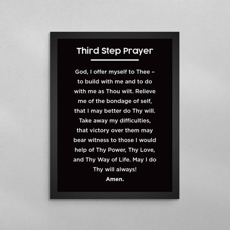 3rd Step Prayer Minimal Poster
