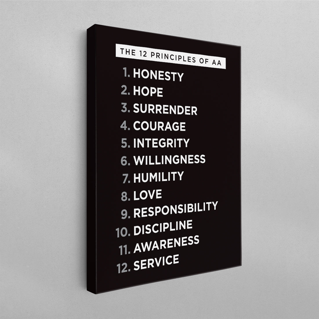 The 12 Principles of AA Poster