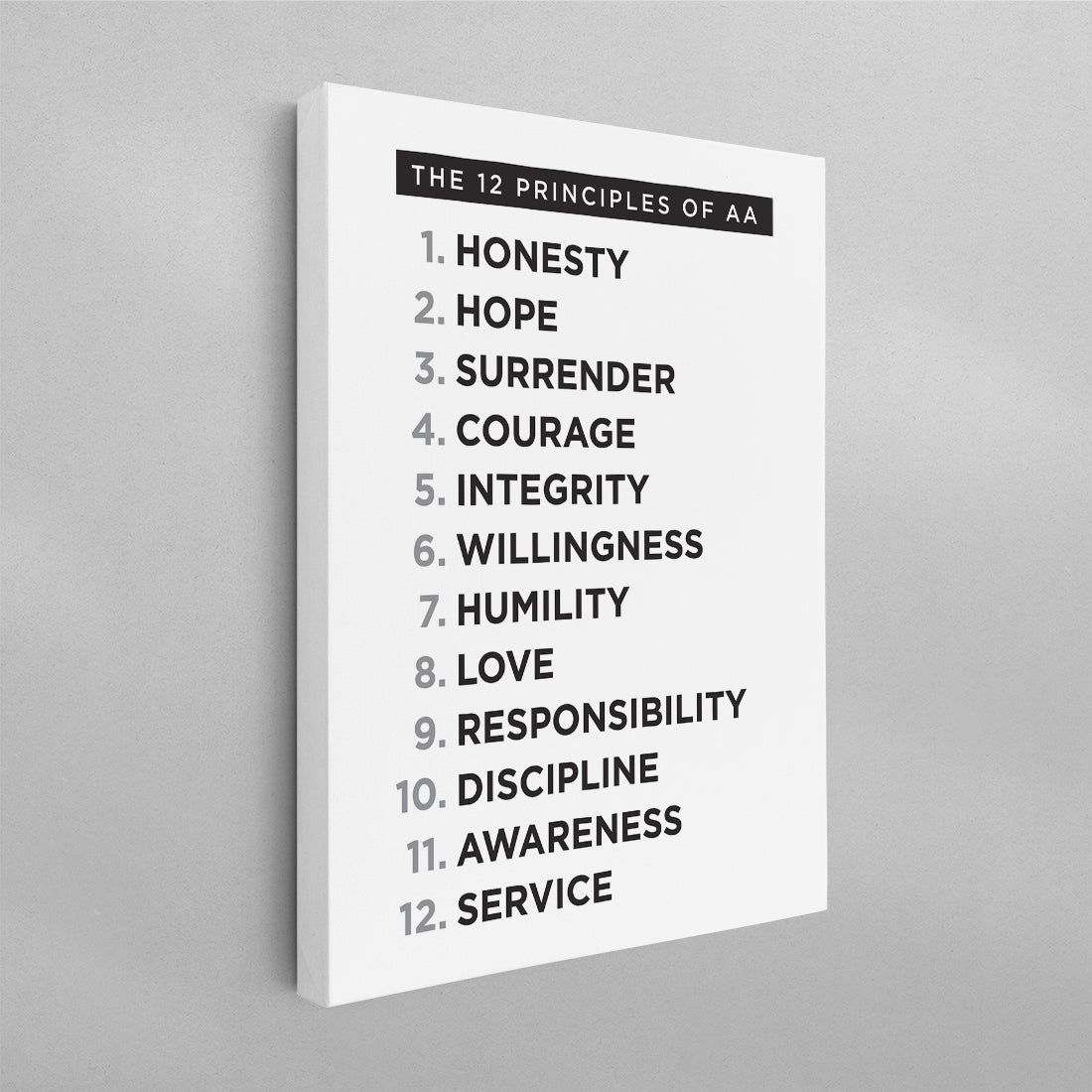 The 12 Principles of AA Poster
