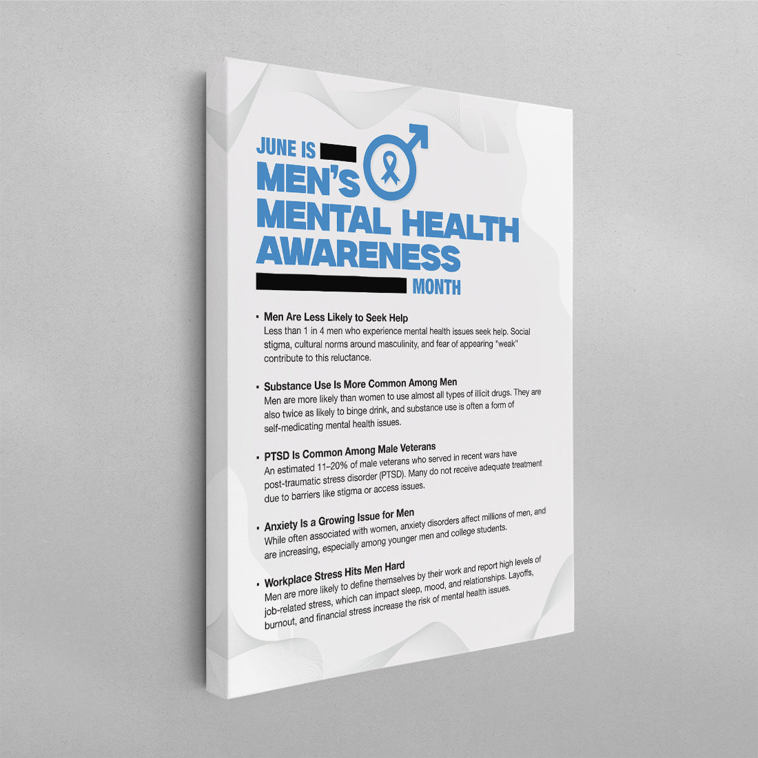 June is Men's Mental Health Awareness Month Poster