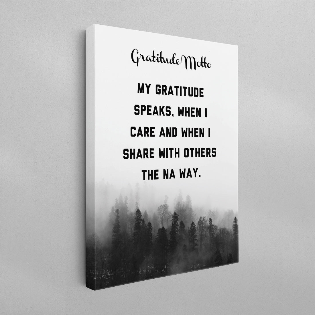 NA Gratitude Motto Poster