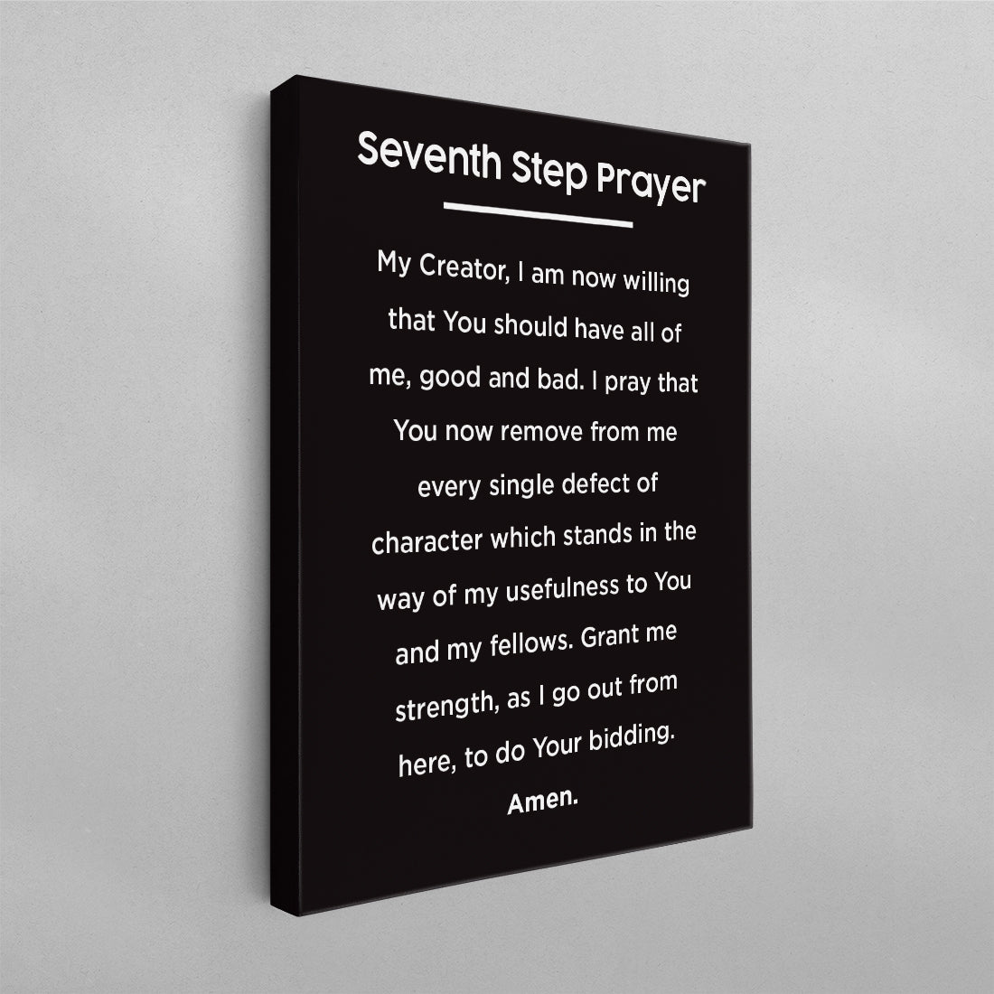 7th Step Prayer Minimal Poster
