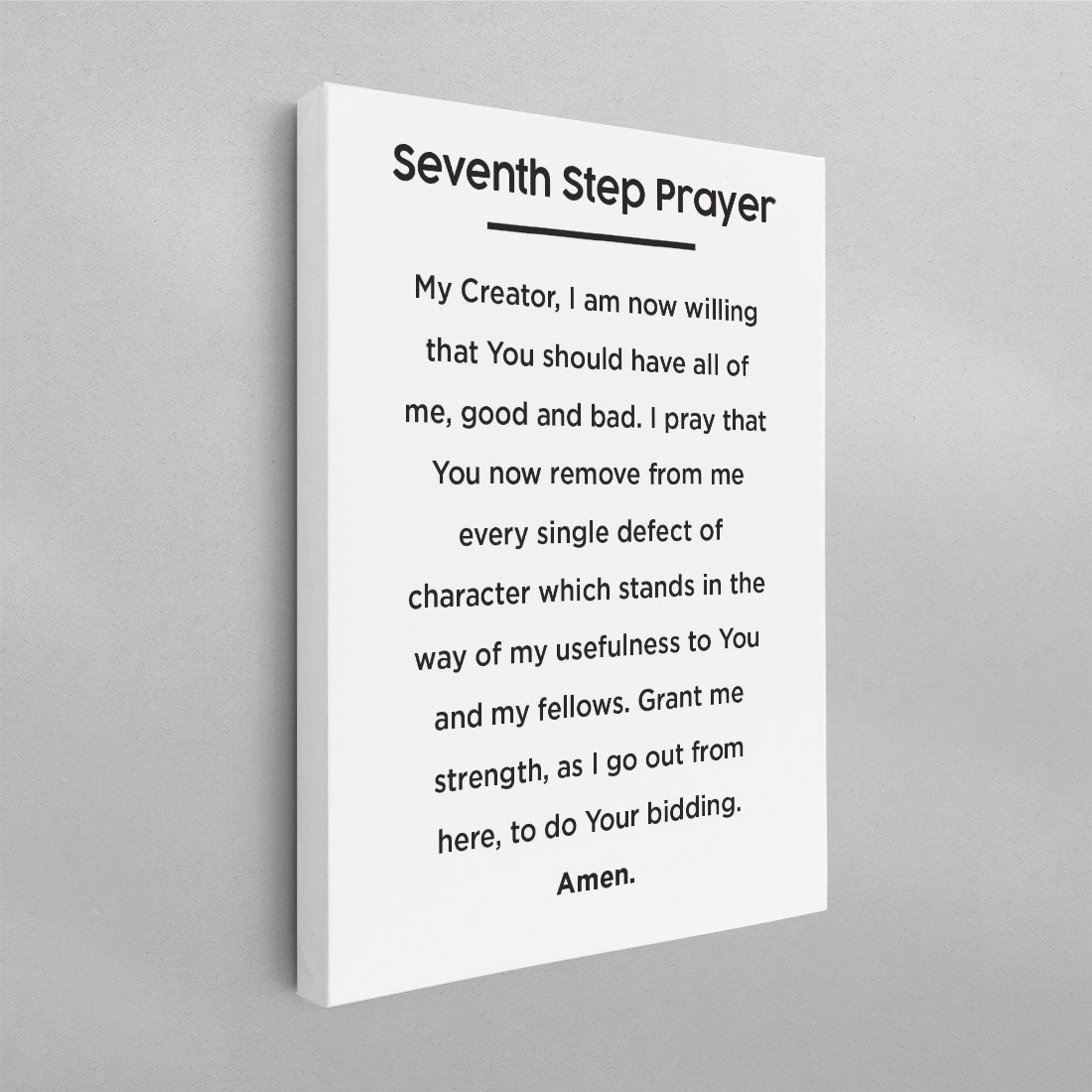 7th Step Prayer Minimal Poster