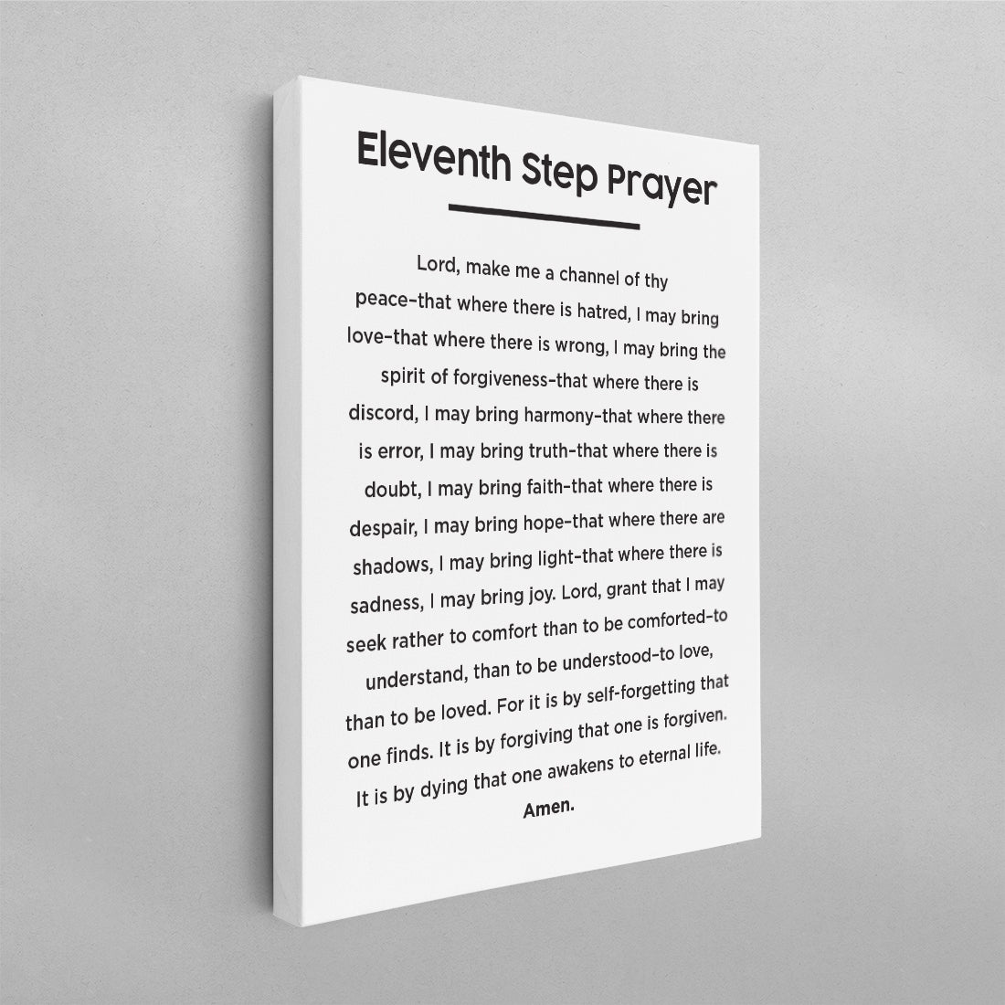 11th Step Prayer Minimal Poster