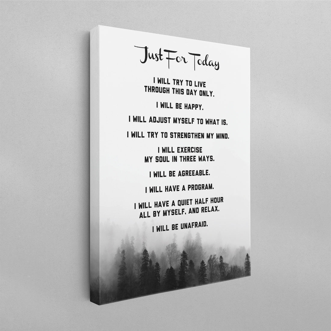 AA Just For Today Prayer Poster