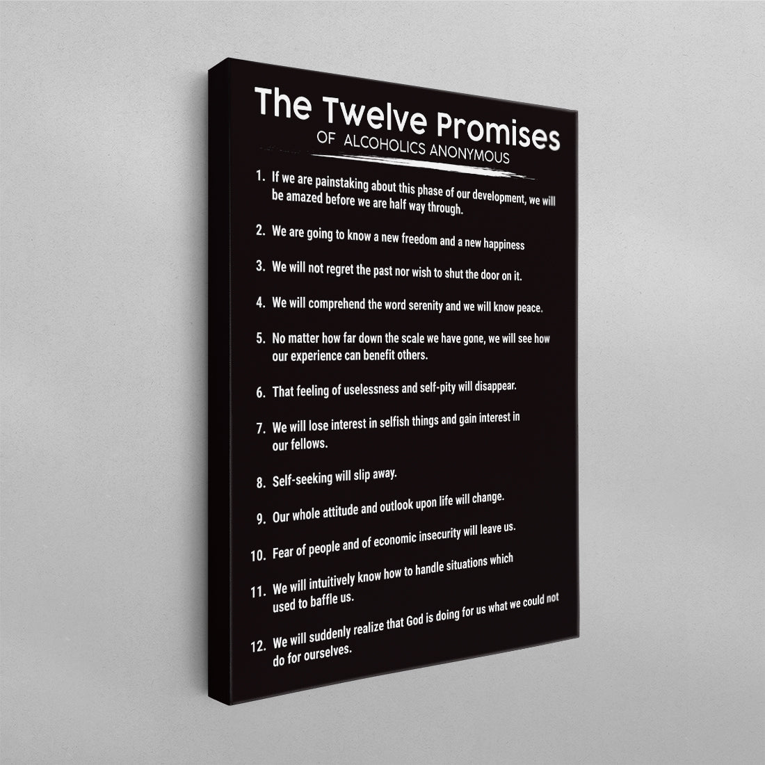 The 12 Promises of AA Poster