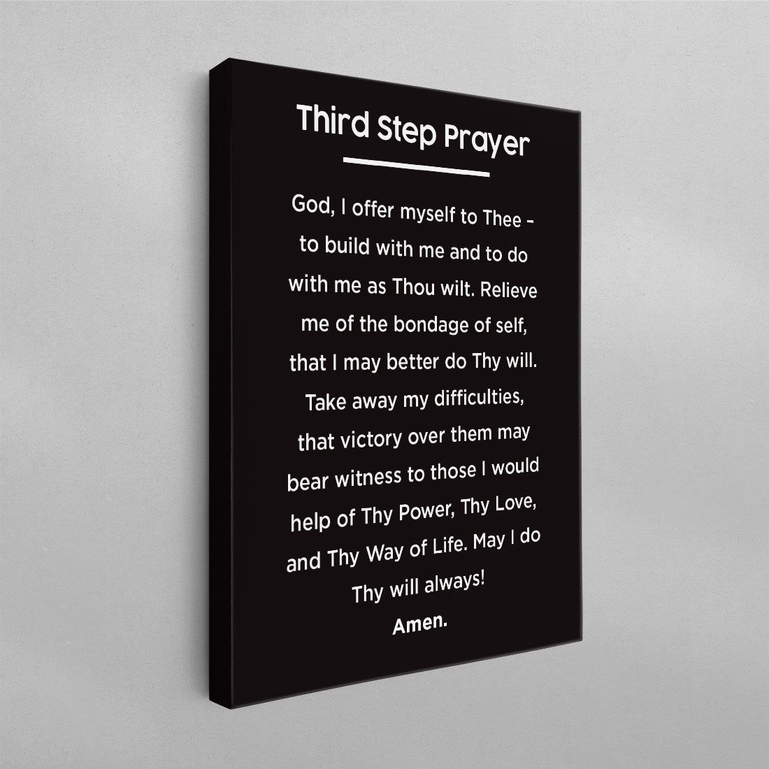 3rd Step Prayer Minimal Poster