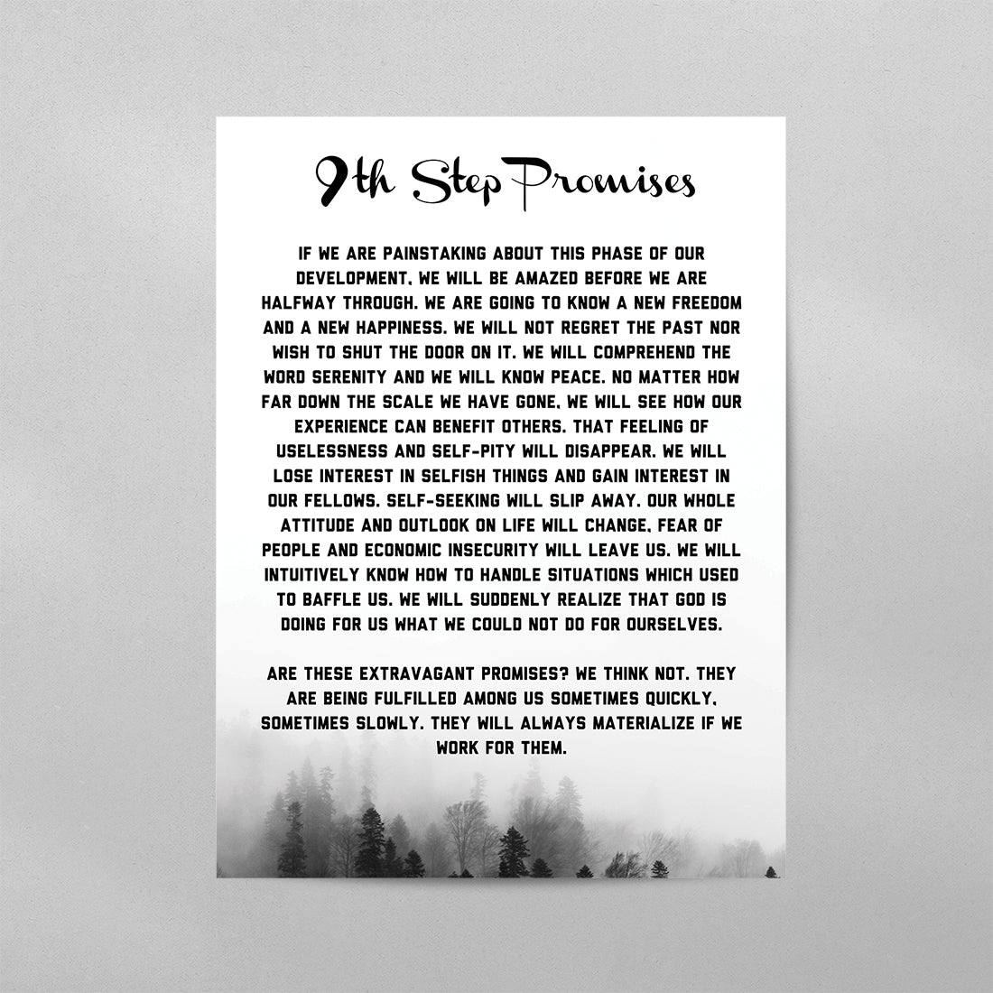 9th Step Promises Poster