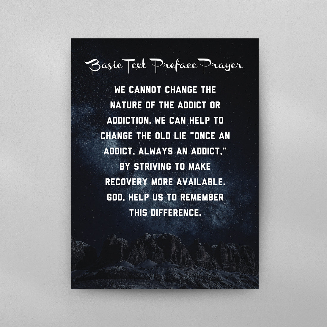Basic Text Preface Prayer Poster