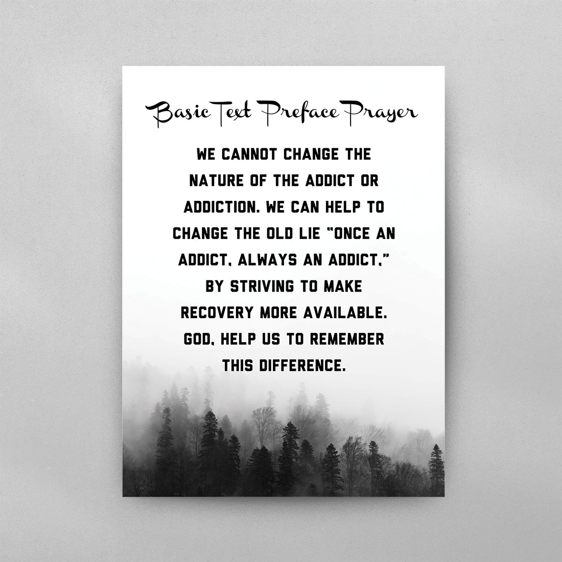 Basic Text Preface Prayer Poster