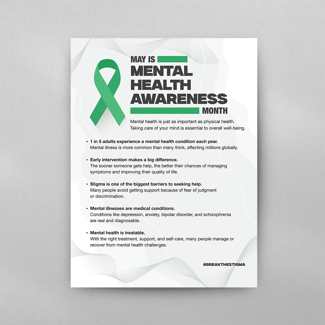 May Is Mental Health Awareness Month Poster