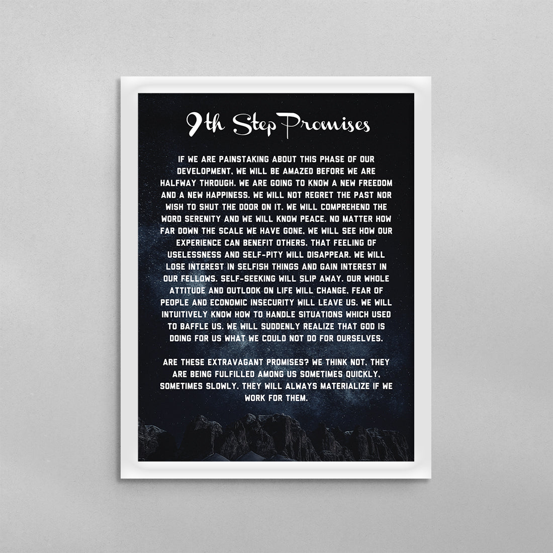 9th Step Promises Poster