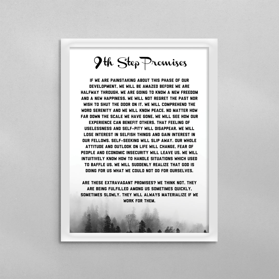 9th Step Promises Poster