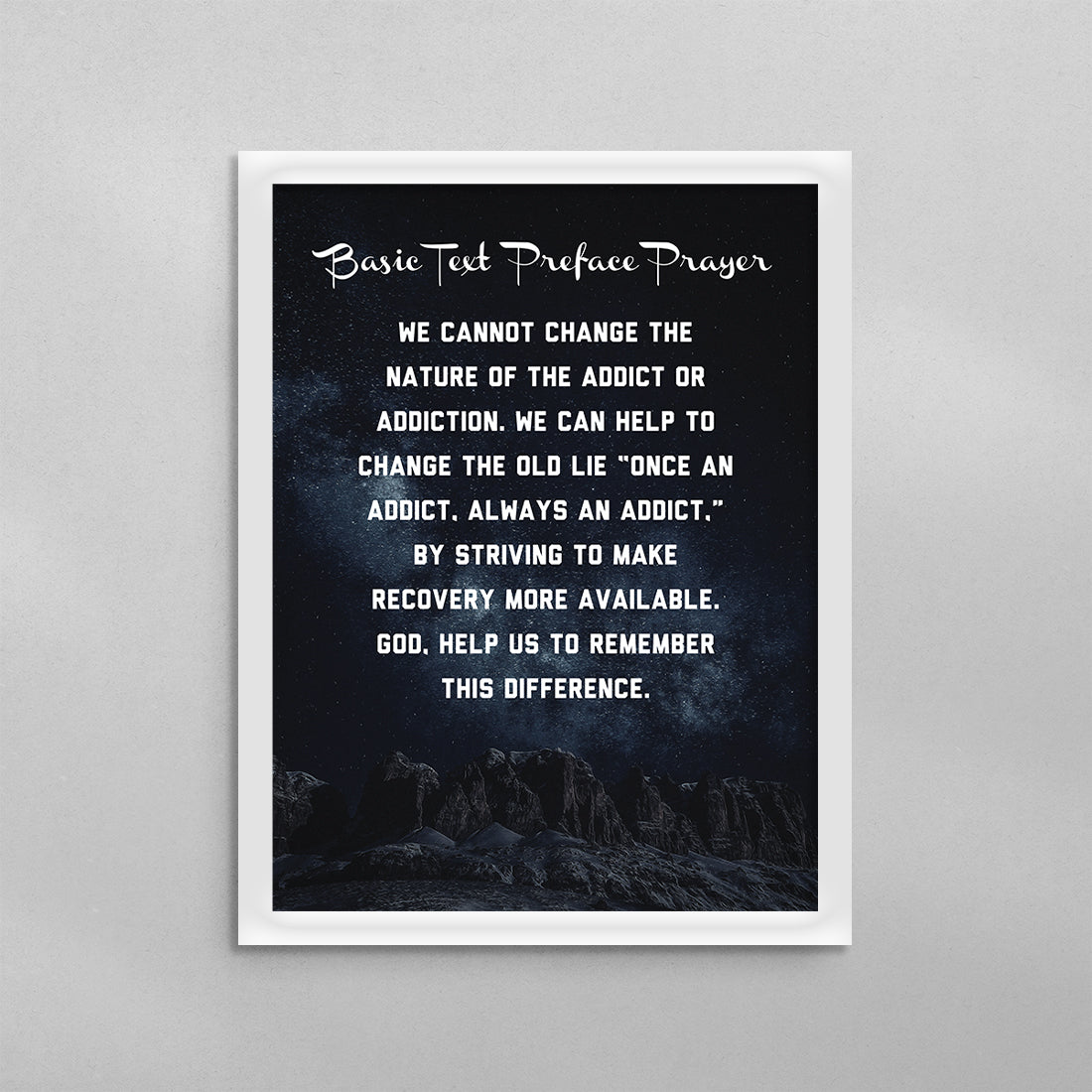 Basic Text Preface Prayer Poster