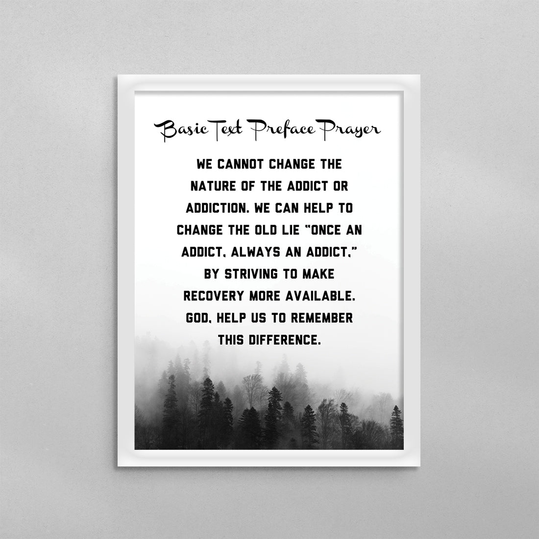 Basic Text Preface Prayer Poster