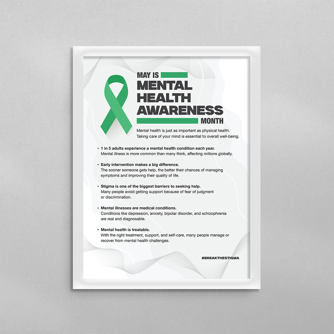 May Is Mental Health Awareness Month Poster