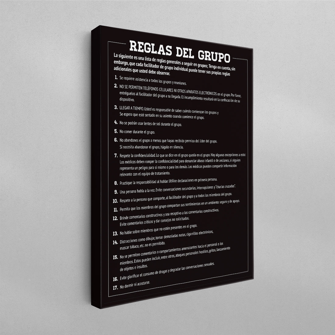 SPANISH Group Rules Poster