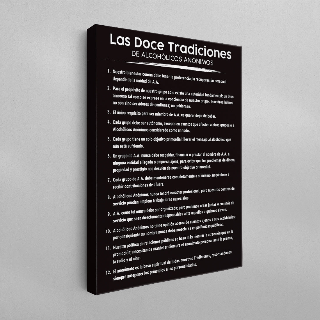 SPANISH 12 Traditions of AA Poster