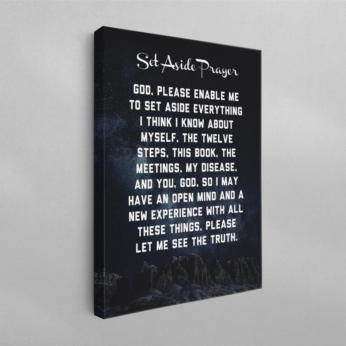 Set Aside Prayer AA Poster