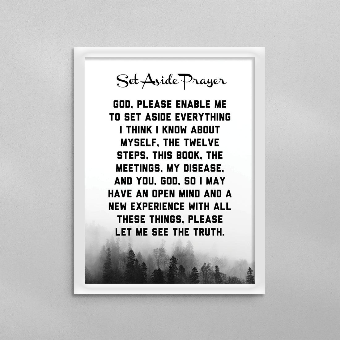 Set Aside Prayer AA Poster