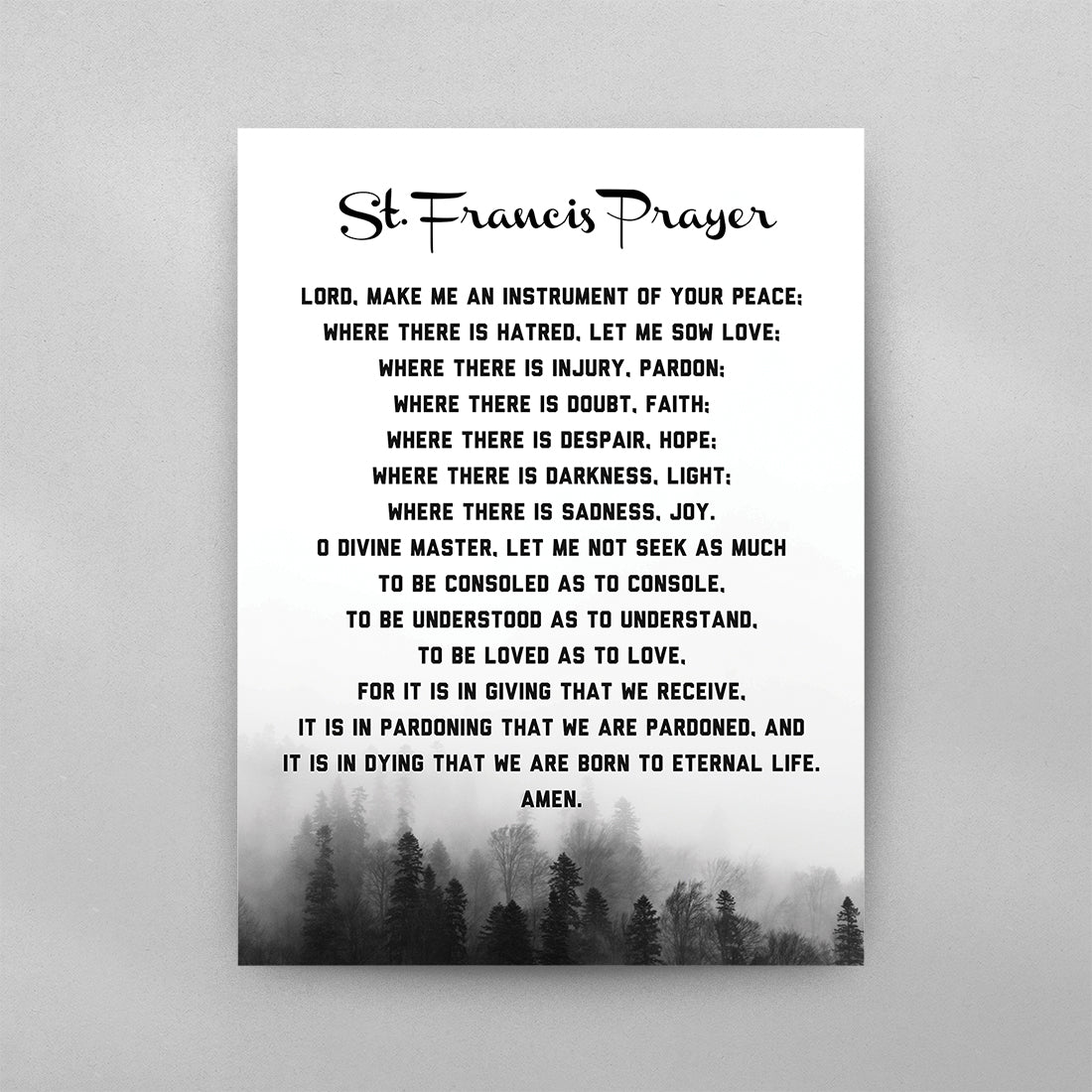 St. Francis Prayer Poster