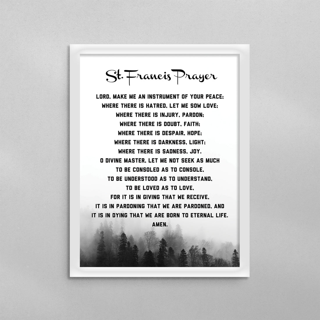 St. Francis Prayer Poster