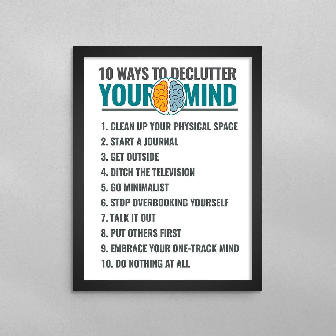 10 Ways to Declutter Your Mind Poster