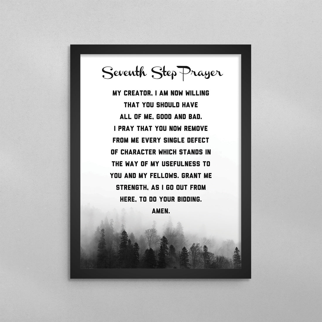 7th Step Prayer Poster