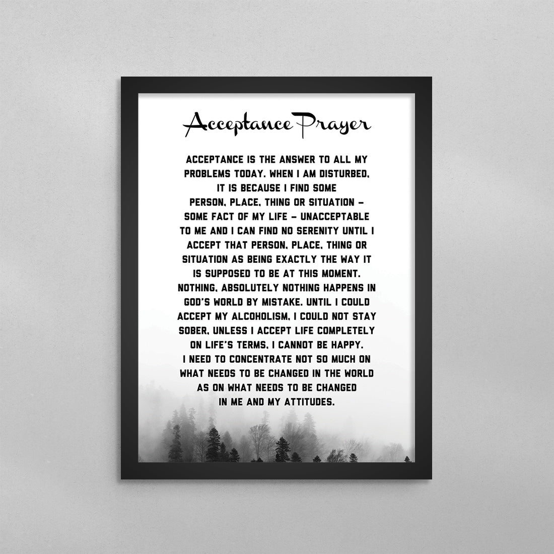 Acceptance Prayer Poster