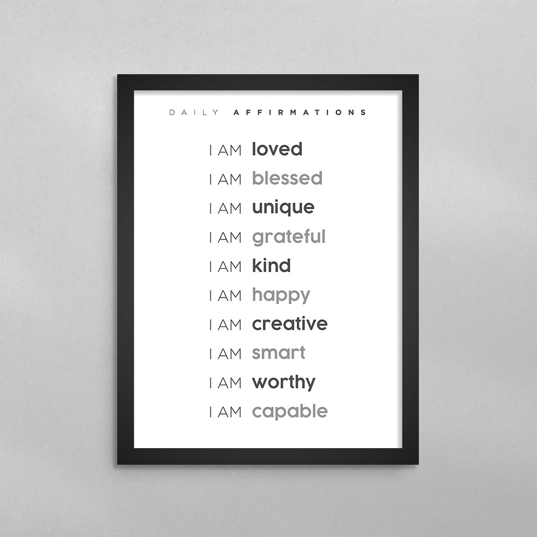 Daily Affirmations Poster