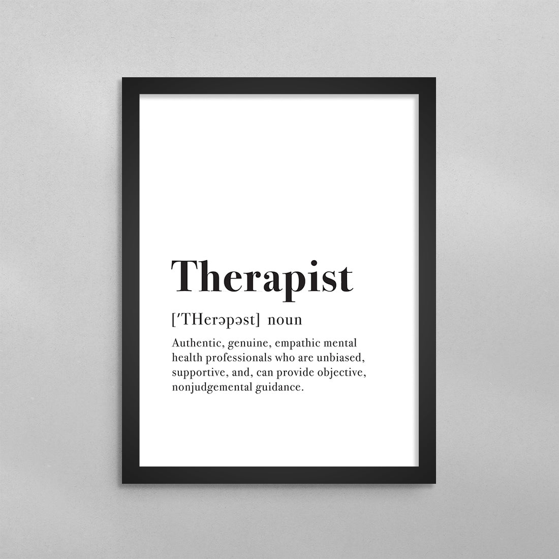 Mental Health Therapist Definition Poster