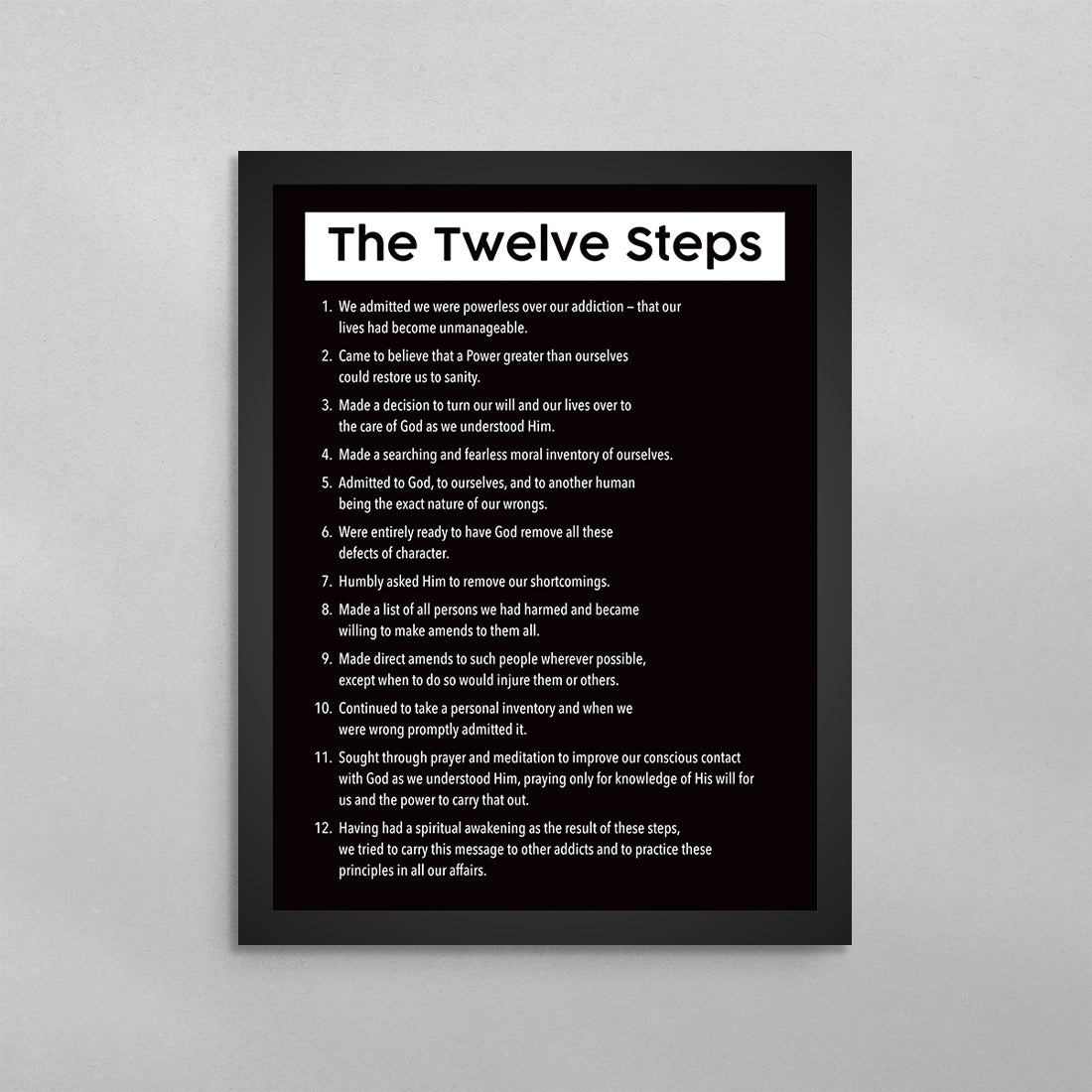 The 12 Steps General Poster