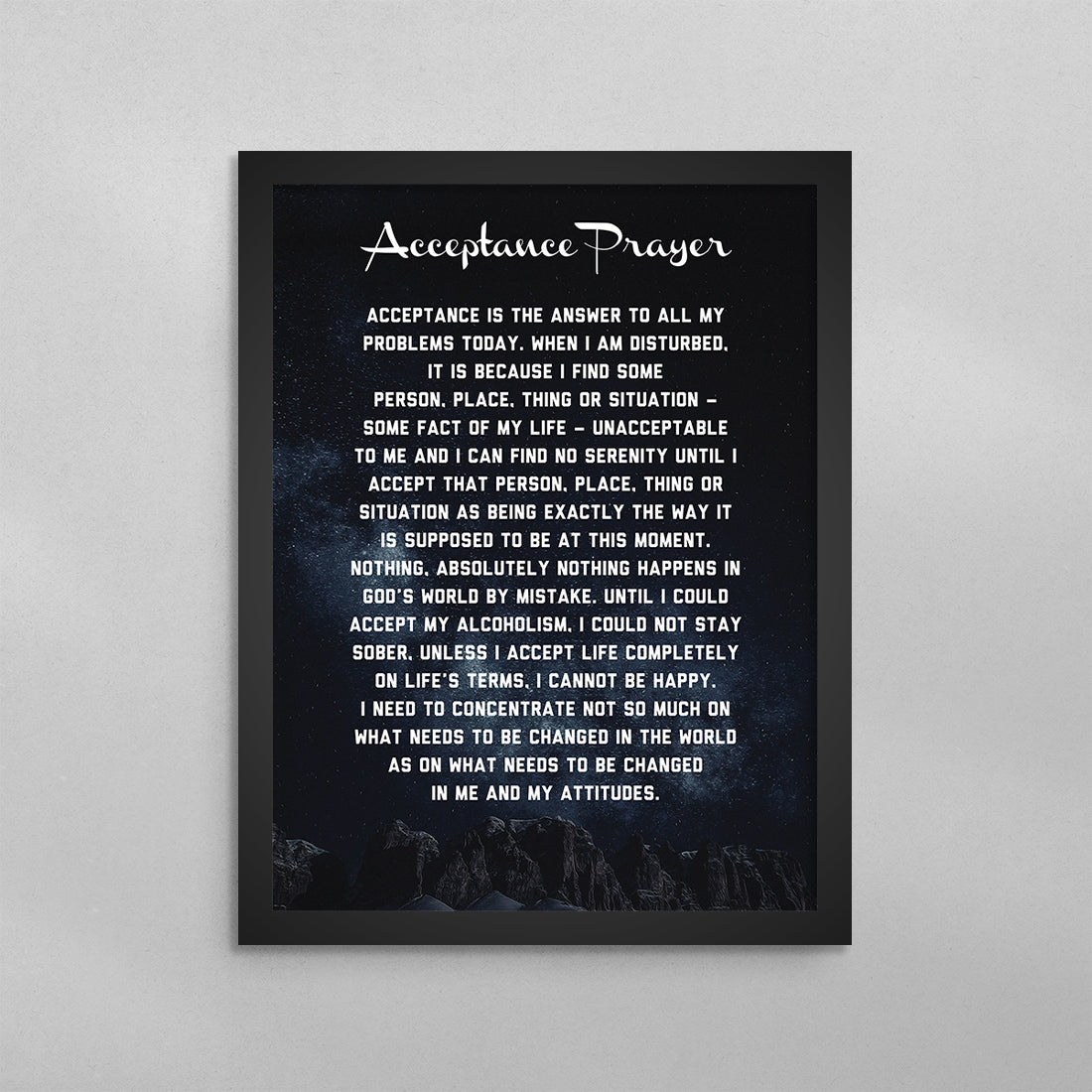 Acceptance Prayer Poster