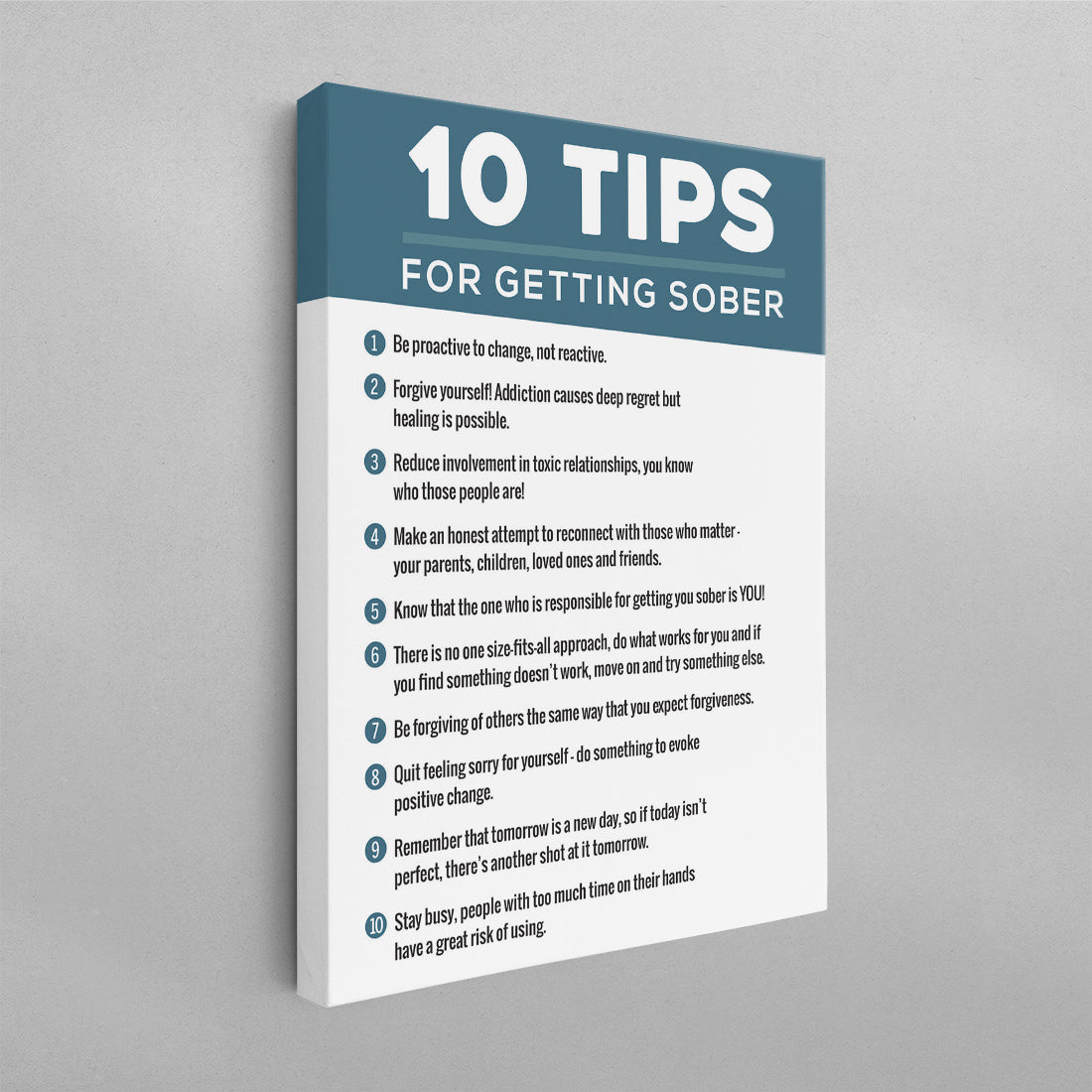 10 Tips for Getting Sober Poster