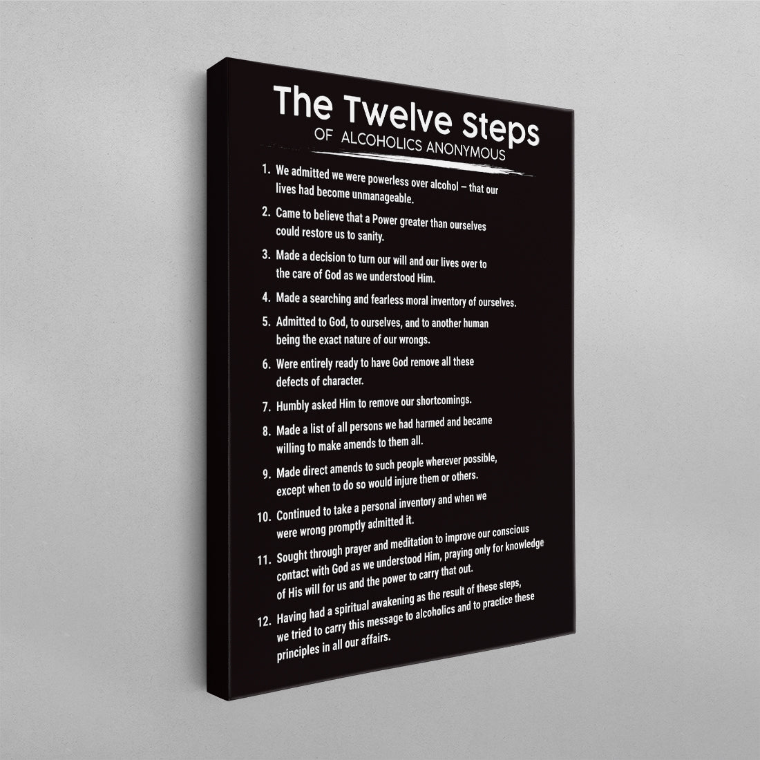 The 12 Steps of AA Poster