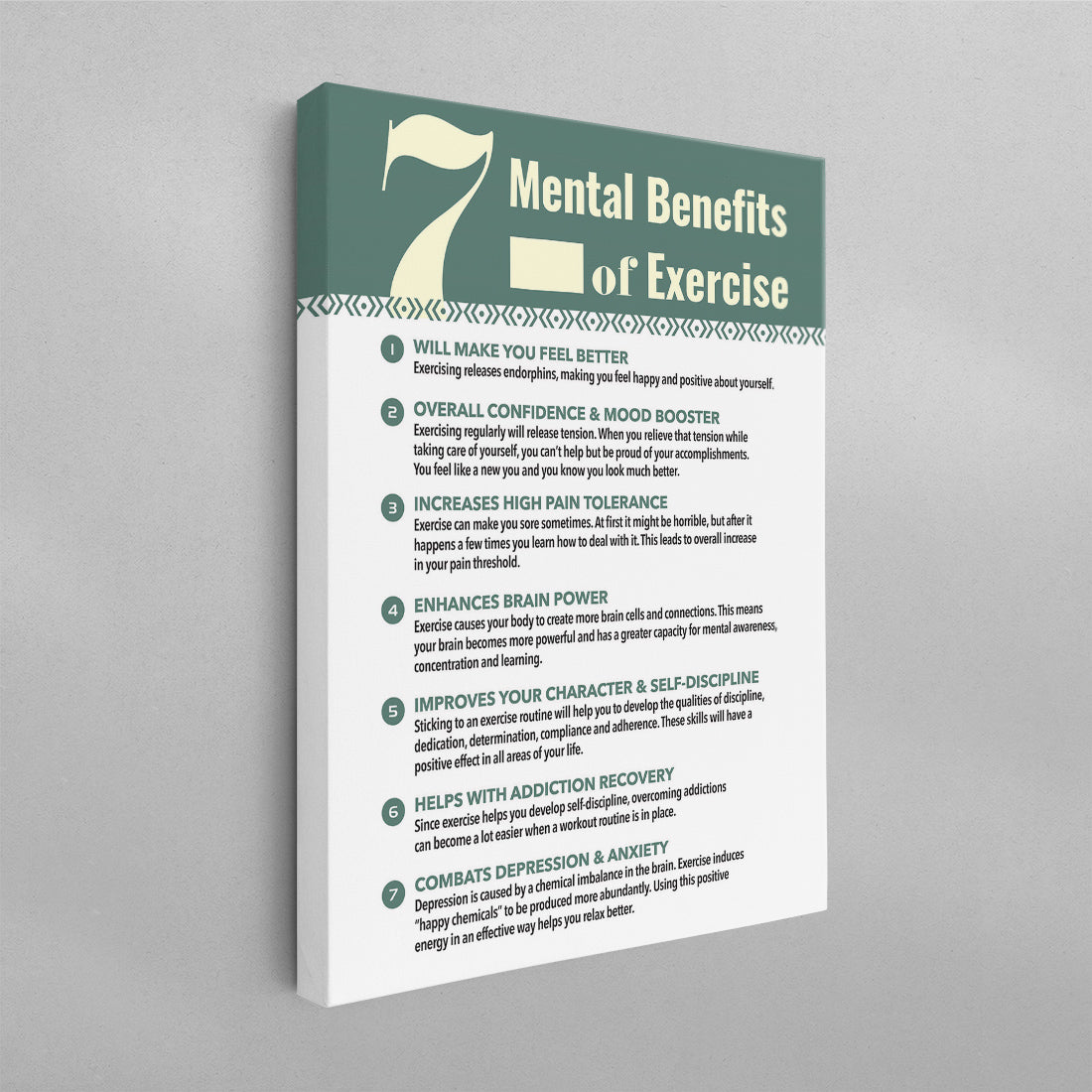 7 Mental Benefits of Exercise Poster