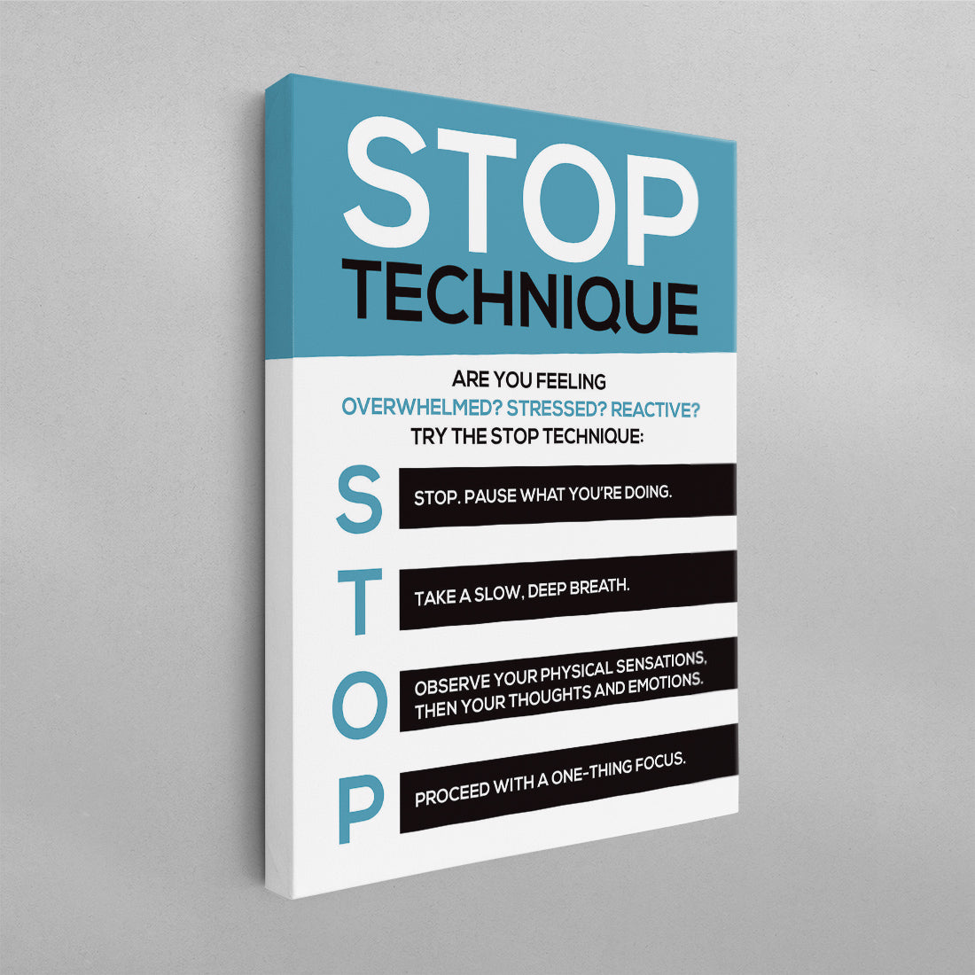 STOP Technique for Stressing Situations Poster