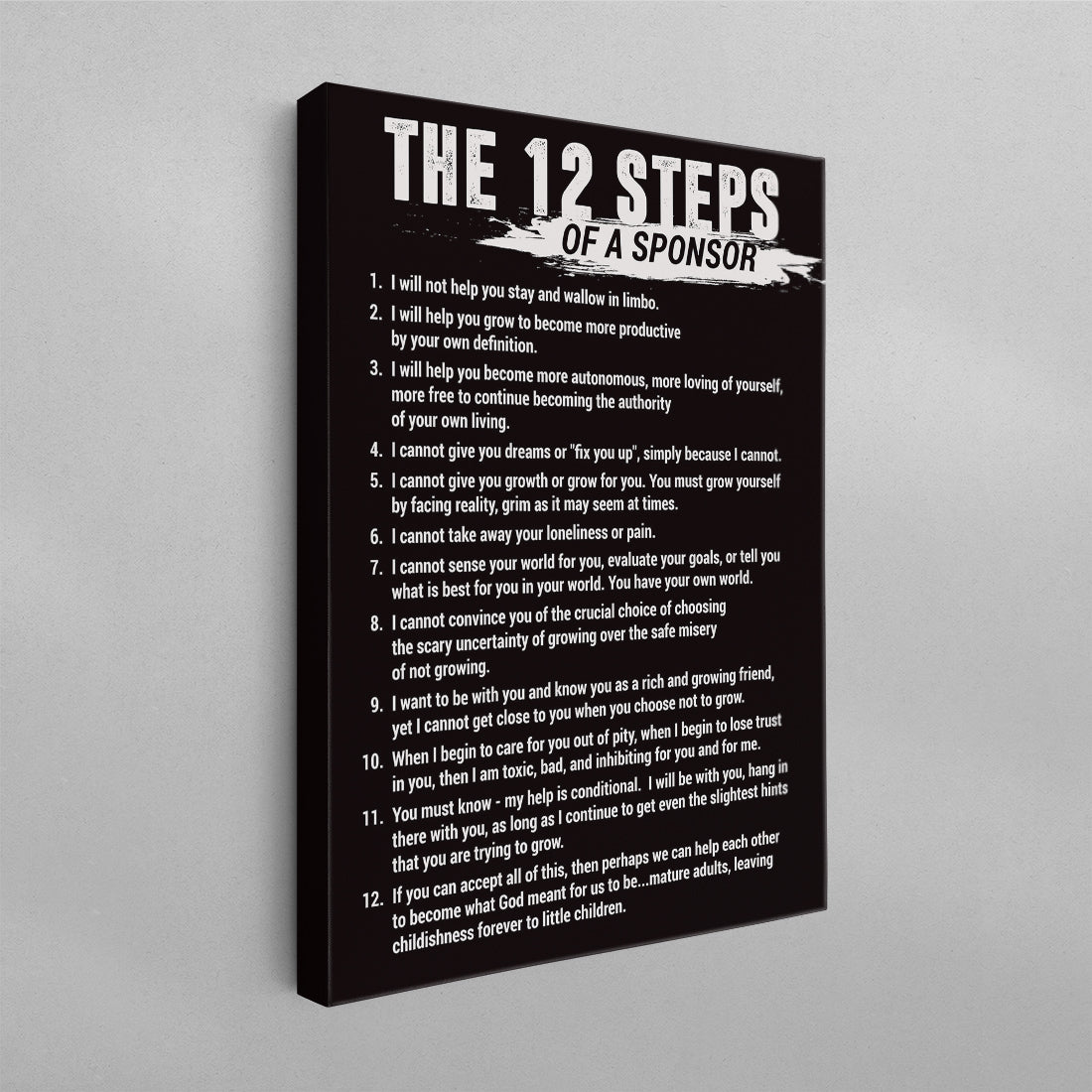 The 12 Steps of a Sponsor Poster