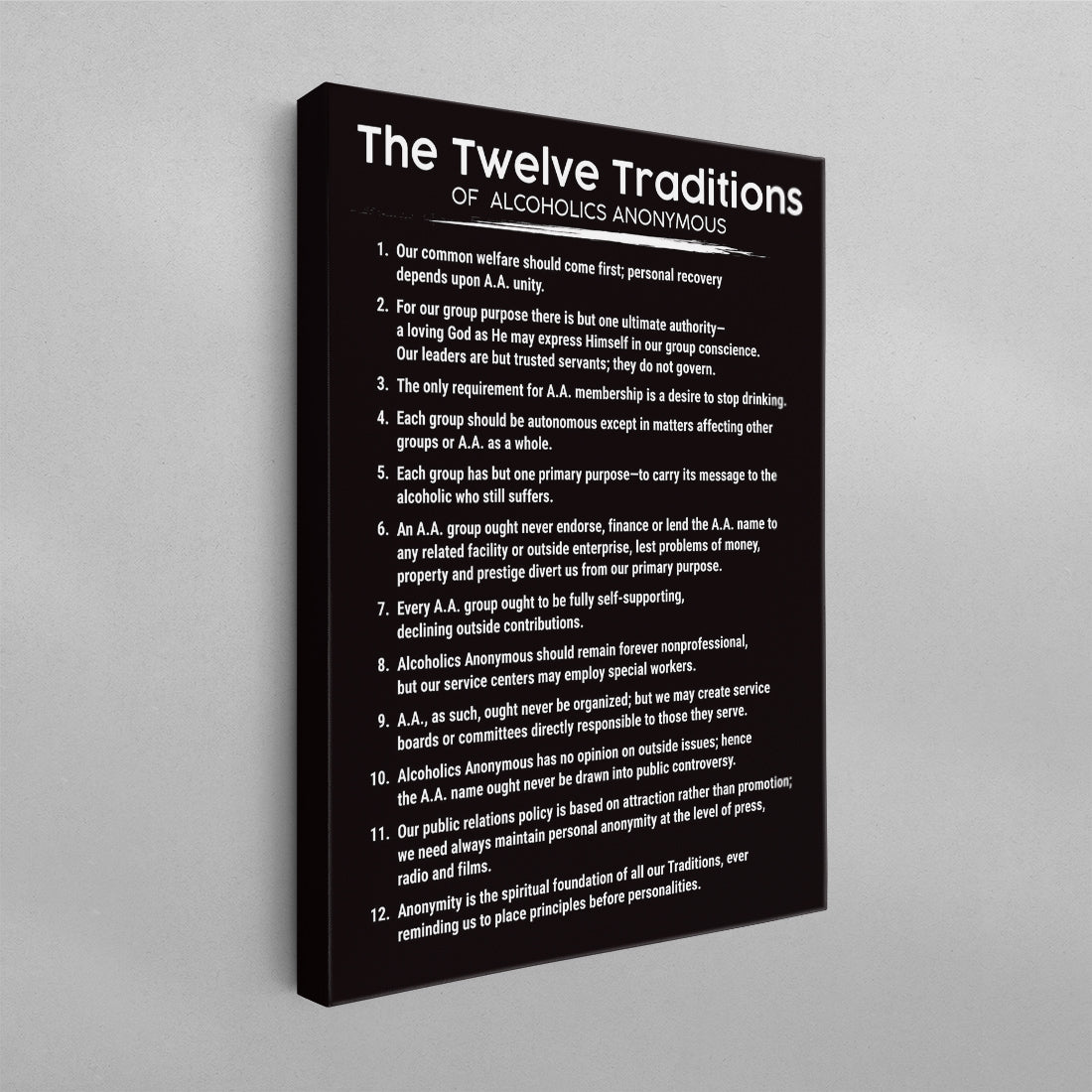 The 12 Traditions of AA Poster