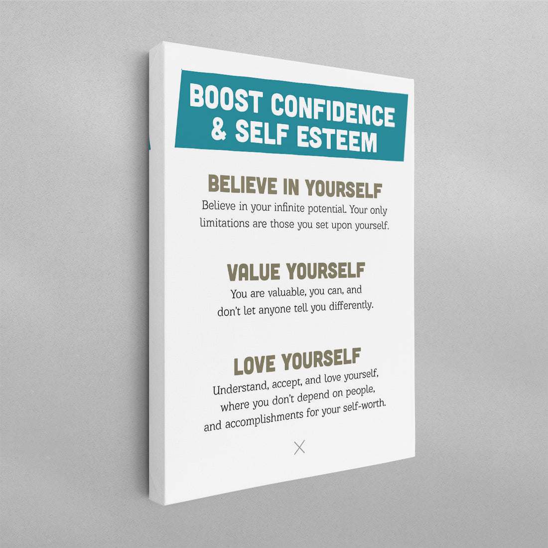 Boost Self Confidence & Self Esteem Poster