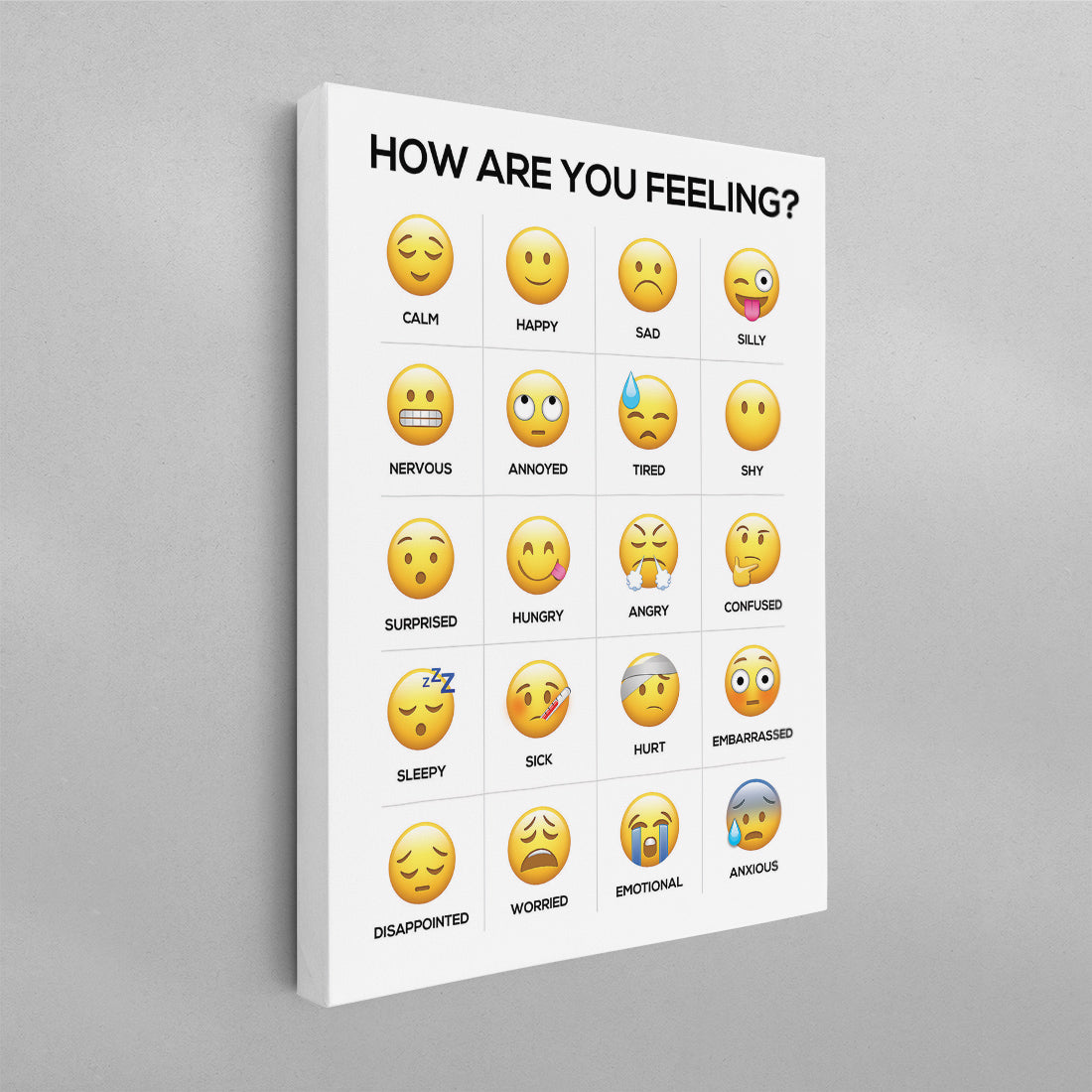 How Are You Feeling Emoji Feelings Poster (English/Spanish)